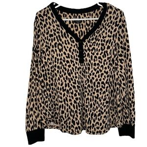 Kate Spade Cheetah Print Lounge Pajama Shirt Women’s Size Large Comfy Lounge